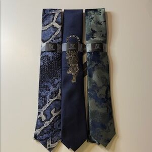 INC‎ International Concepts Men’s Tie Bundle NWT 3 Pack Blue Tiger Gift Set